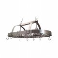All The Rages All The Rages PR1000-BSN Elegant Designs 2 Light Kitchen Pot Rack with Downlights; Brushed Nickel PR1000-BSN